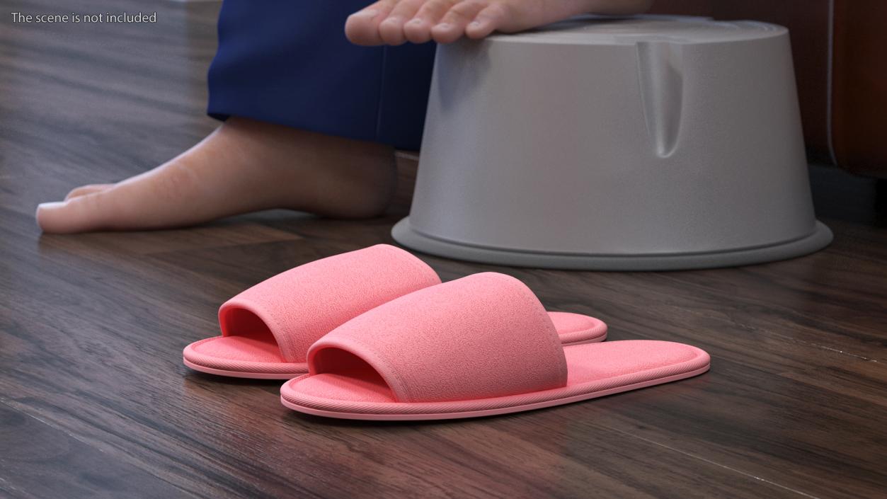 3D Pink Slippers model