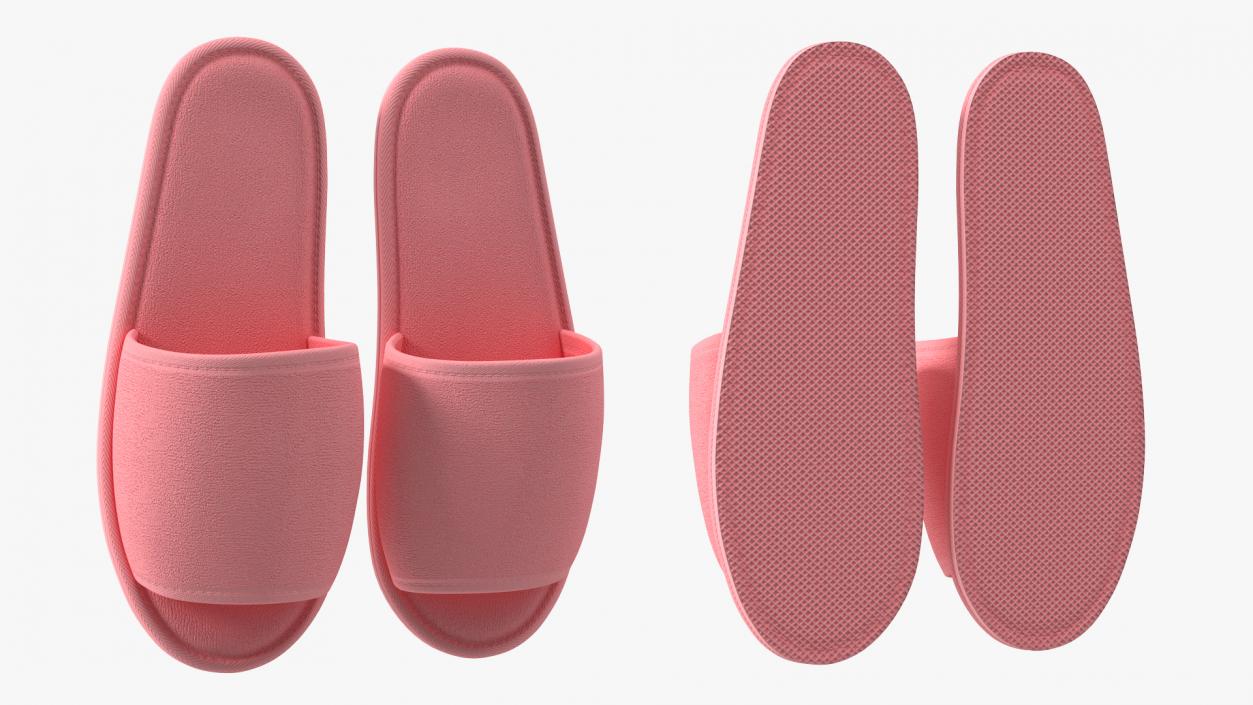 3D Pink Slippers model