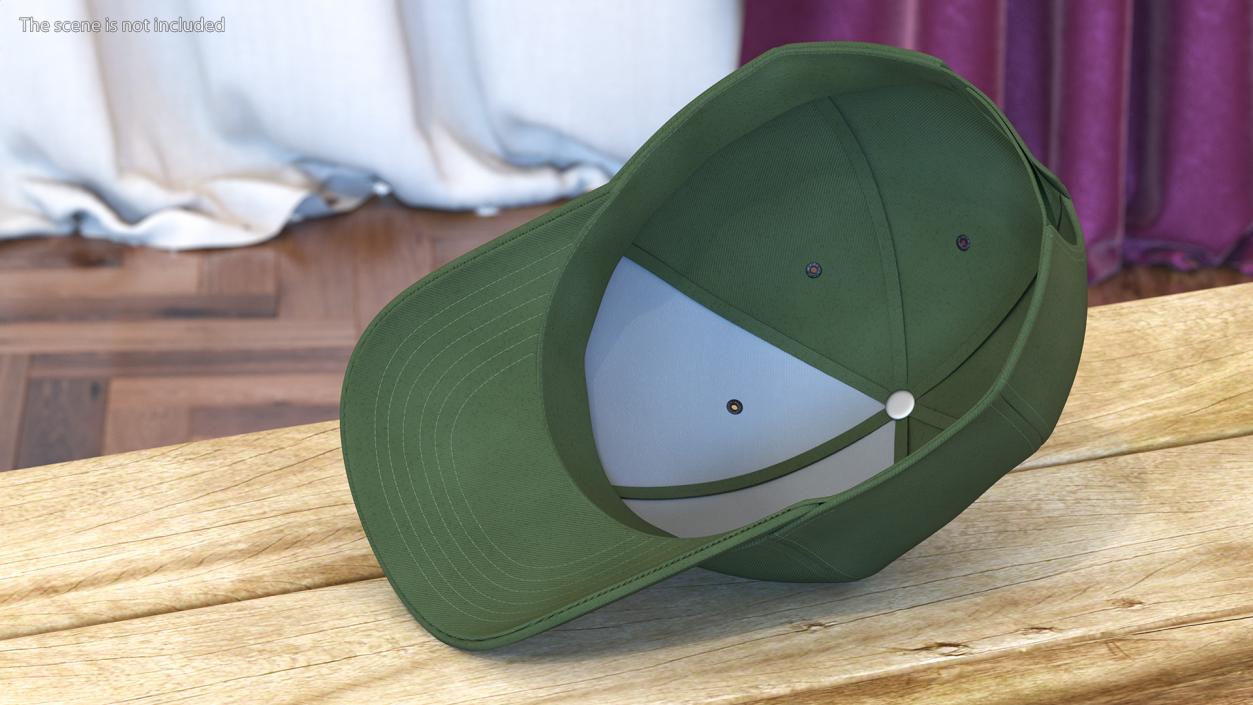 Cap Cotton Olive Your Brand 3D