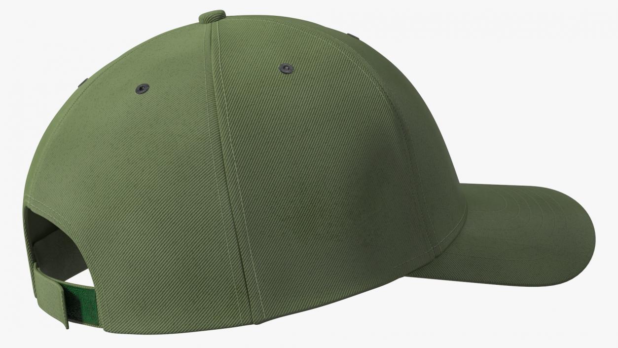 Cap Cotton Olive Your Brand 3D