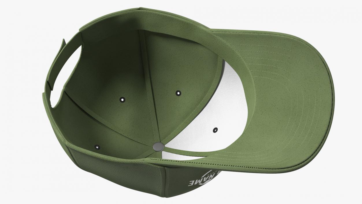 Cap Cotton Olive Your Brand 3D