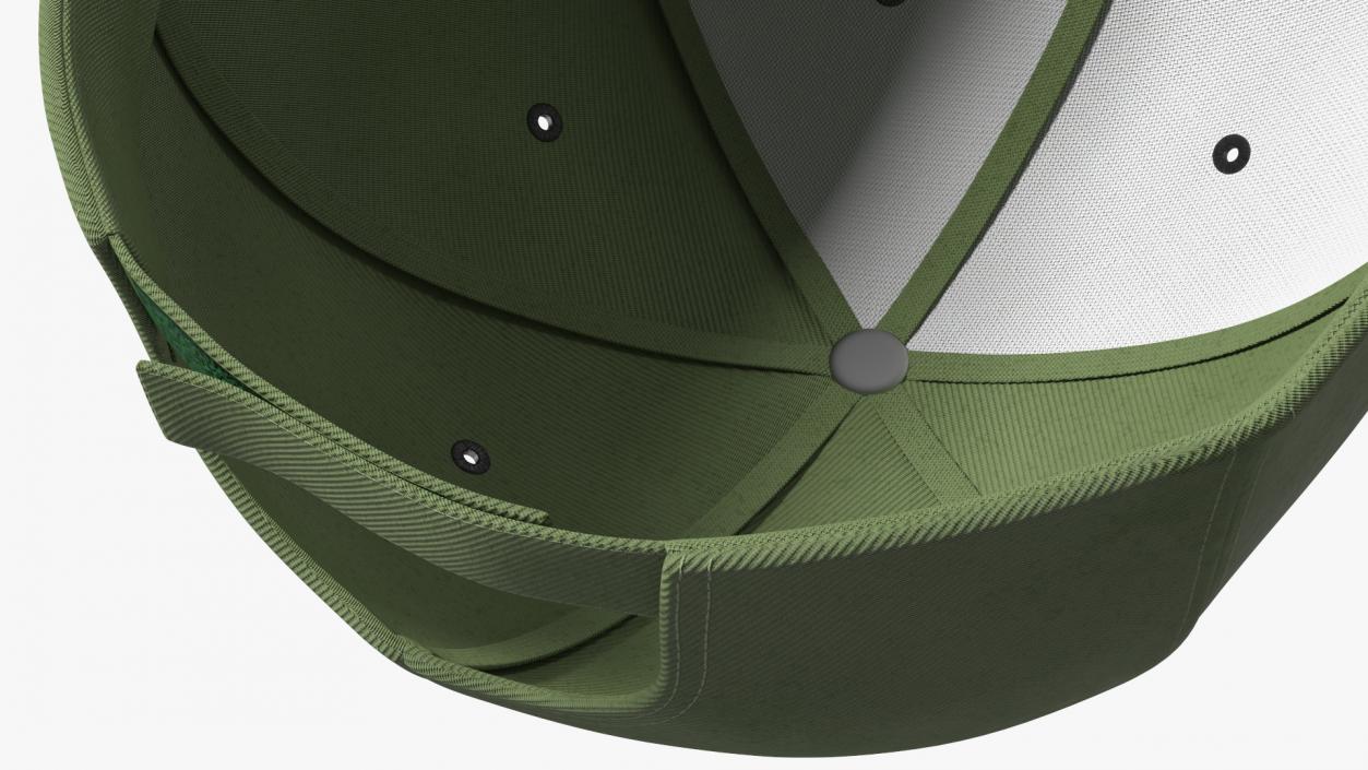 Cap Cotton Olive Your Brand 3D