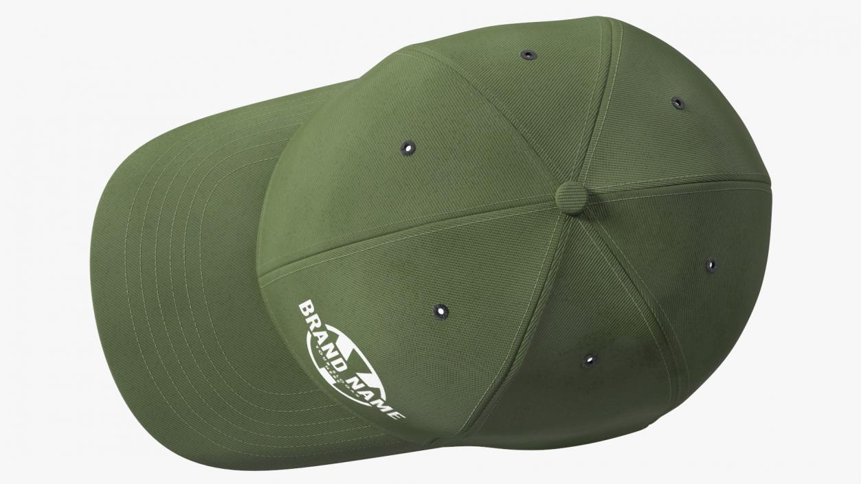 Cap Cotton Olive Your Brand 3D