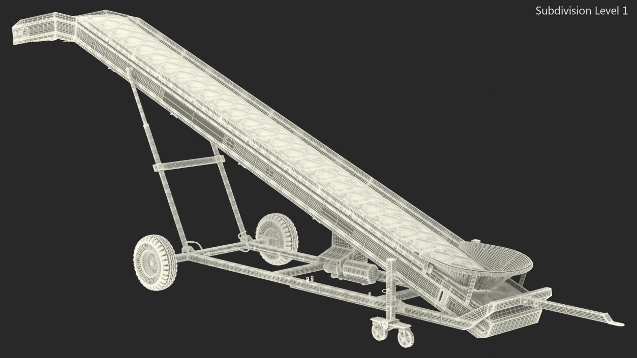 Farm Conveyor Belt System Rigged 3D