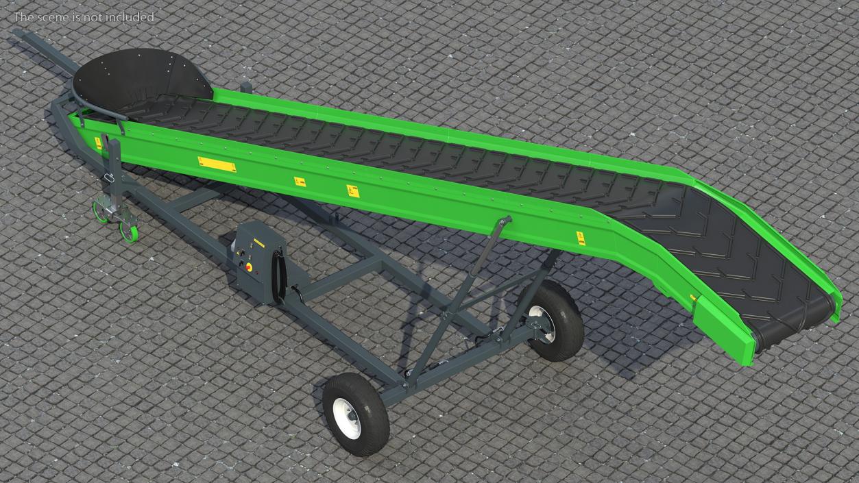 Farm Conveyor Belt System Rigged 3D