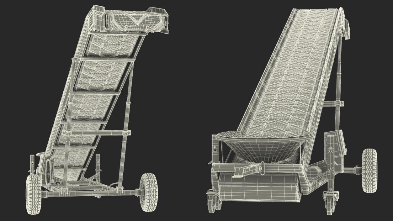 Farm Conveyor Belt System Rigged 3D