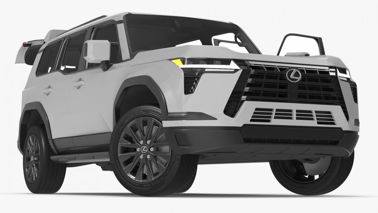 3D Lexus GX 550 SUV White Rigged for Maya model