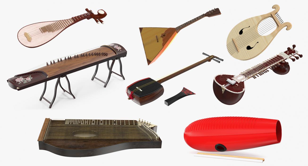 3D model Traditional Stringed Instruments Collection 5