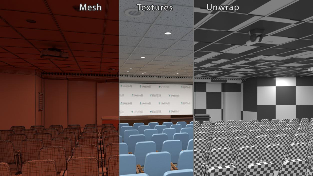 Conference Hall Filling Light 3D model