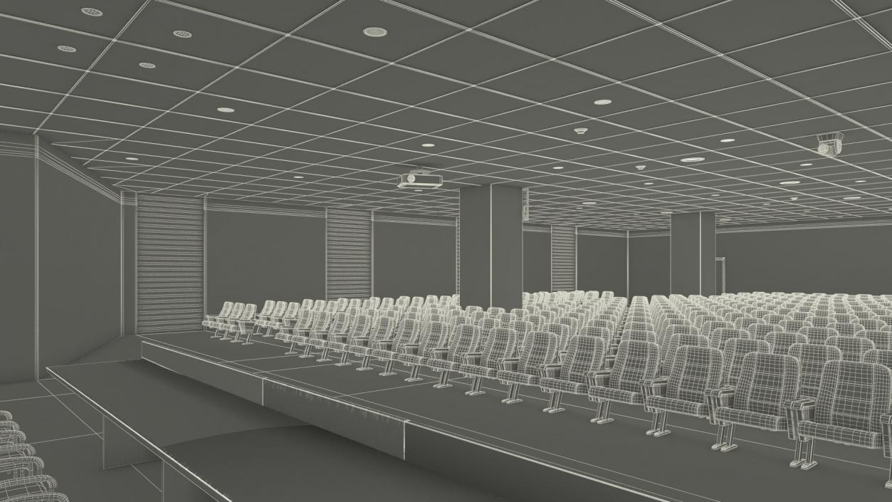 Conference Hall Filling Light 3D model