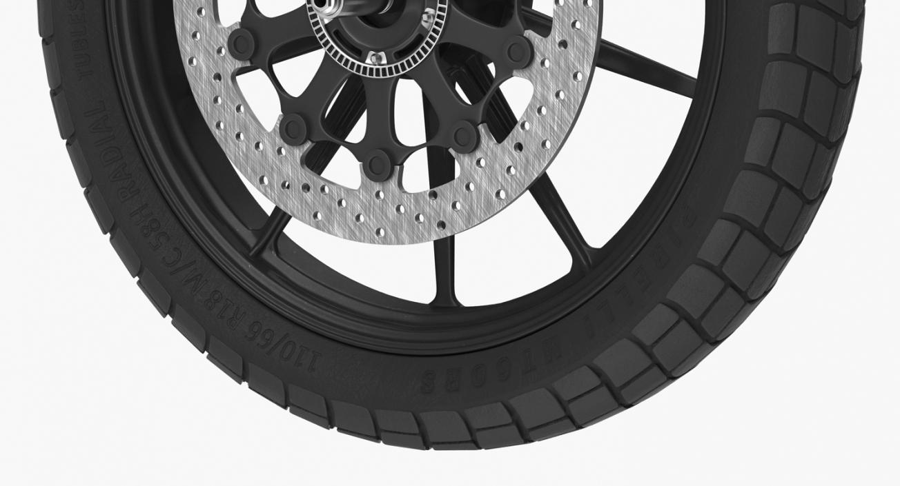 Motorcycle Front Wheel 2 3D model