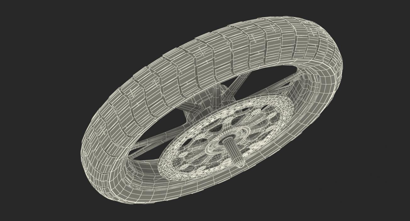 Motorcycle Front Wheel 2 3D model