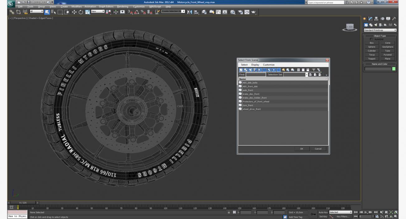 Motorcycle Front Wheel 2 3D model