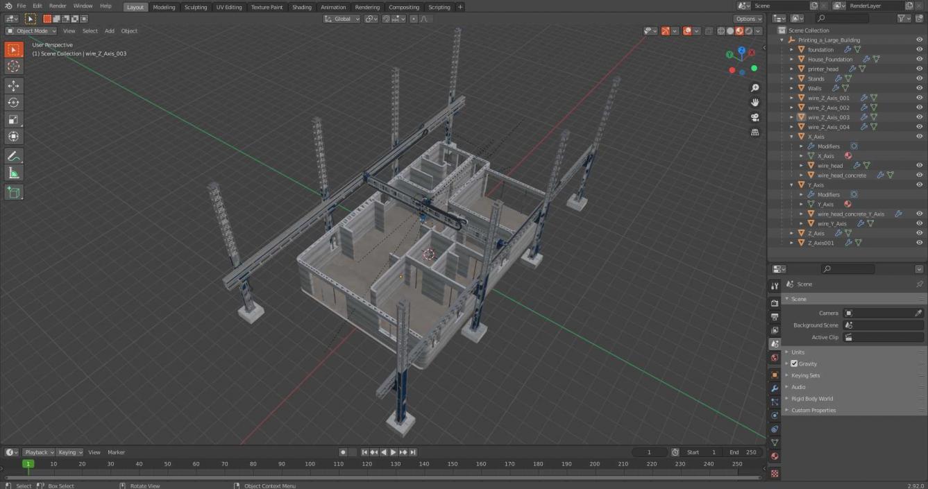 3D model Printing a Large Building