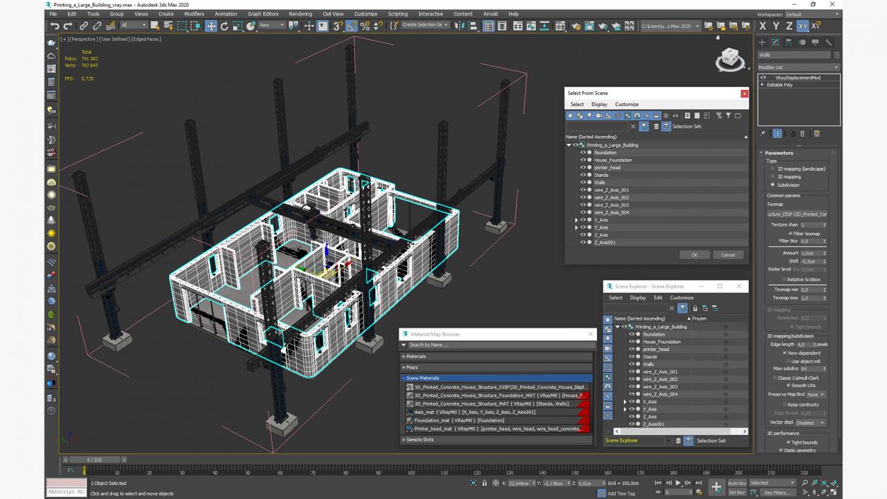 3D model Printing a Large Building