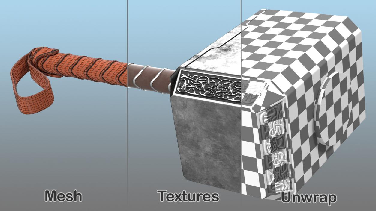 Thor Hammer Mjolnir 3D model