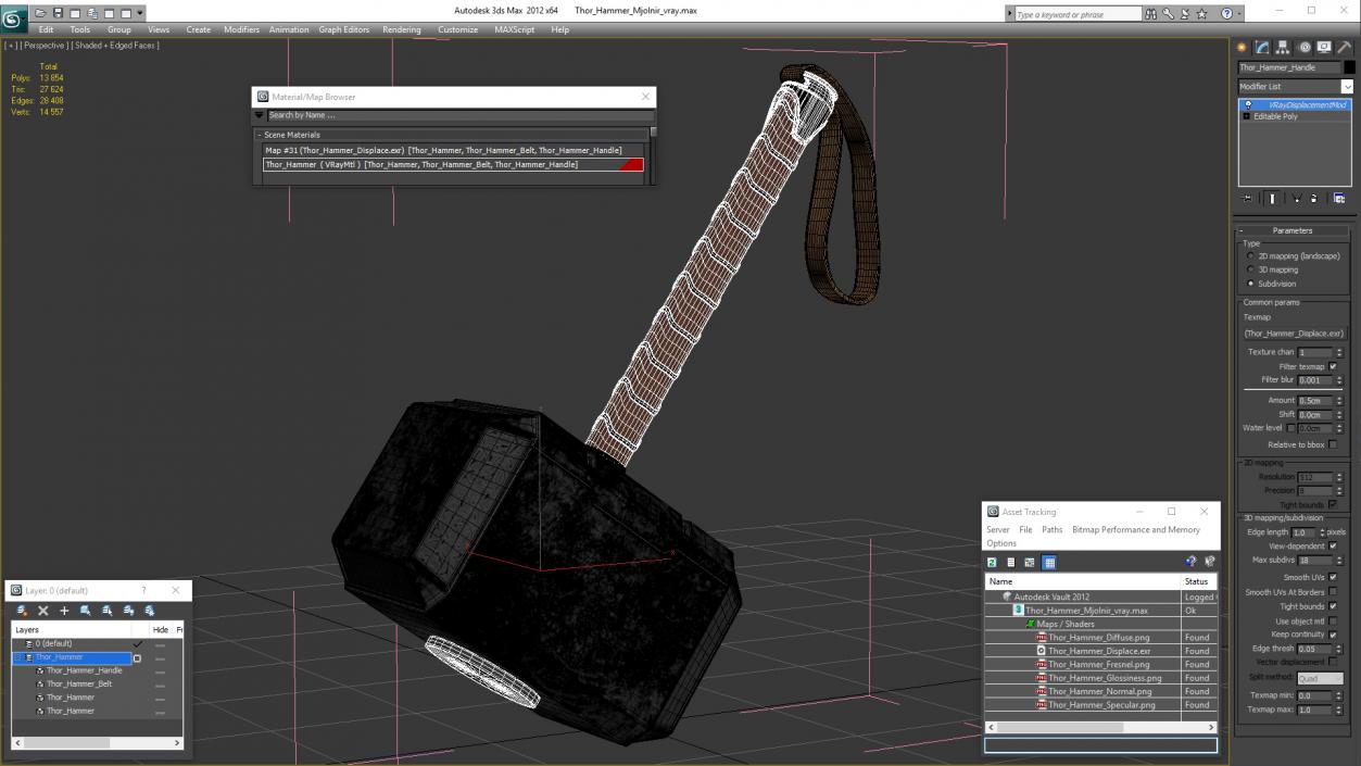 Thor Hammer Mjolnir 3D model