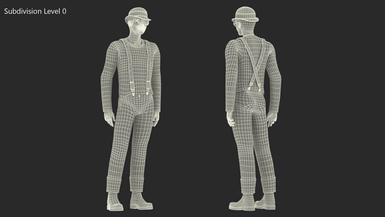 3D Fashionable Chinese Man model