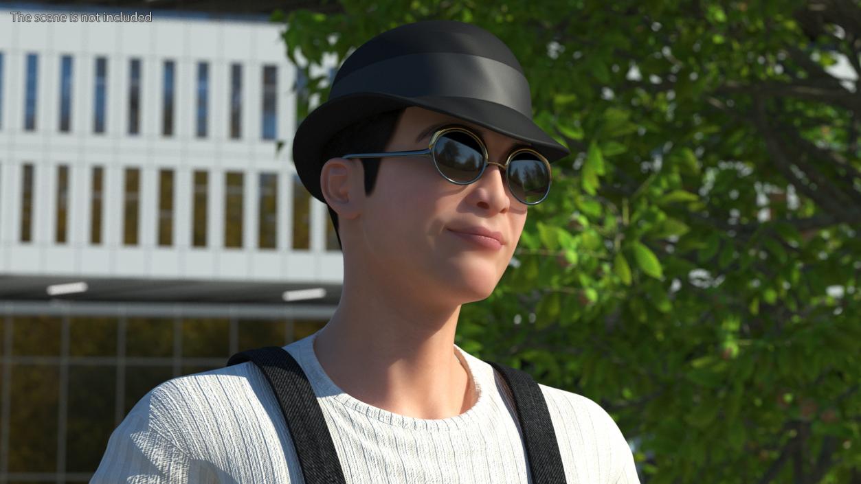 3D Fashionable Chinese Man model