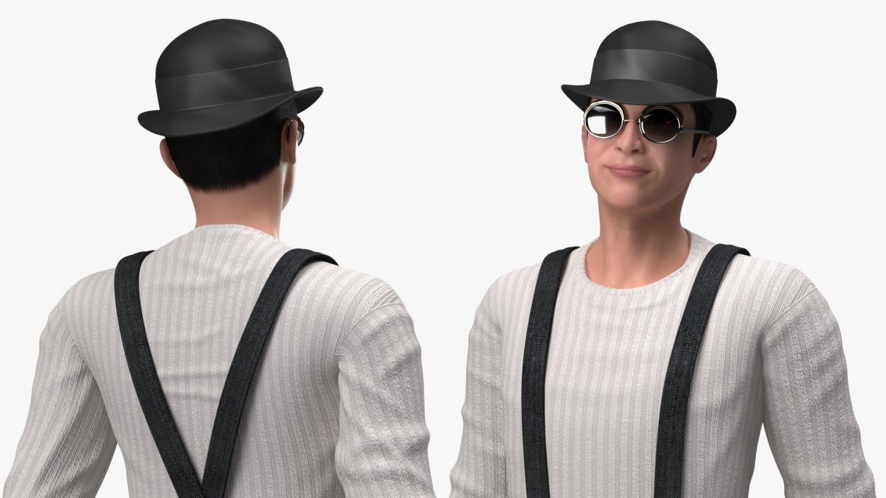 3D Fashionable Chinese Man model