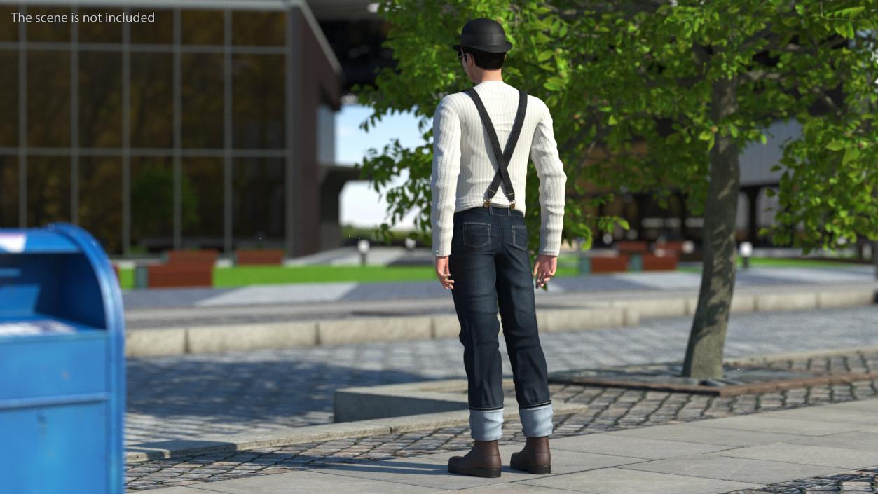 3D Fashionable Chinese Man model