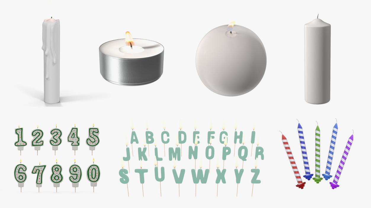 3D model Candles collection 4