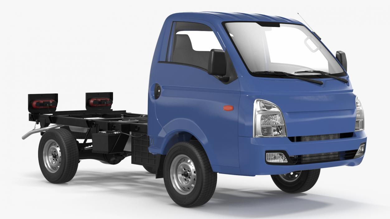 Small Truck Bare Chassis Blue 3D model