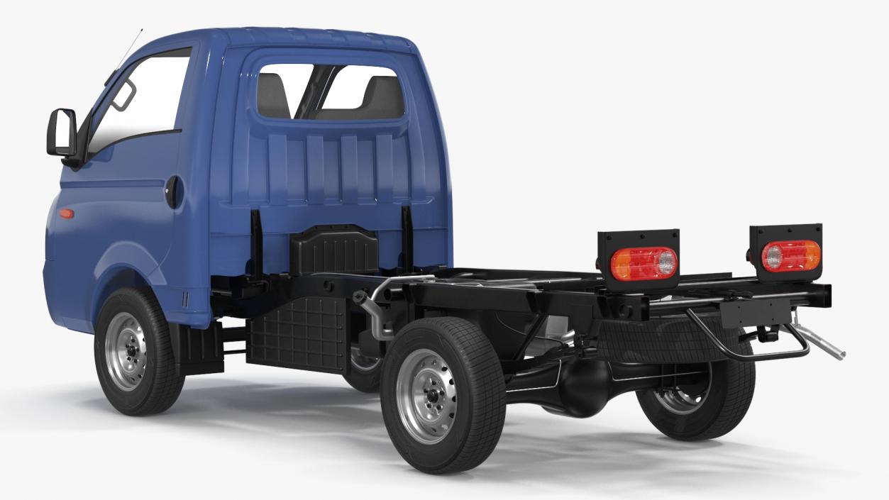 Small Truck Bare Chassis Blue 3D model