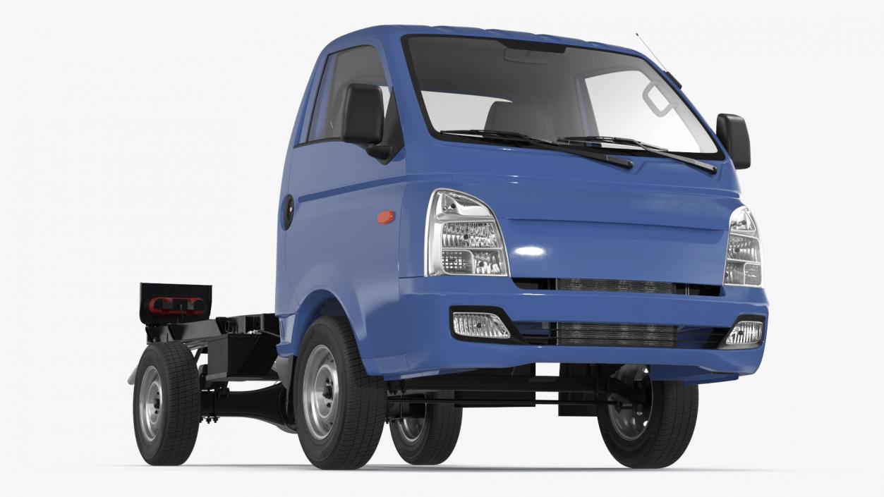 Small Truck Bare Chassis Blue 3D model