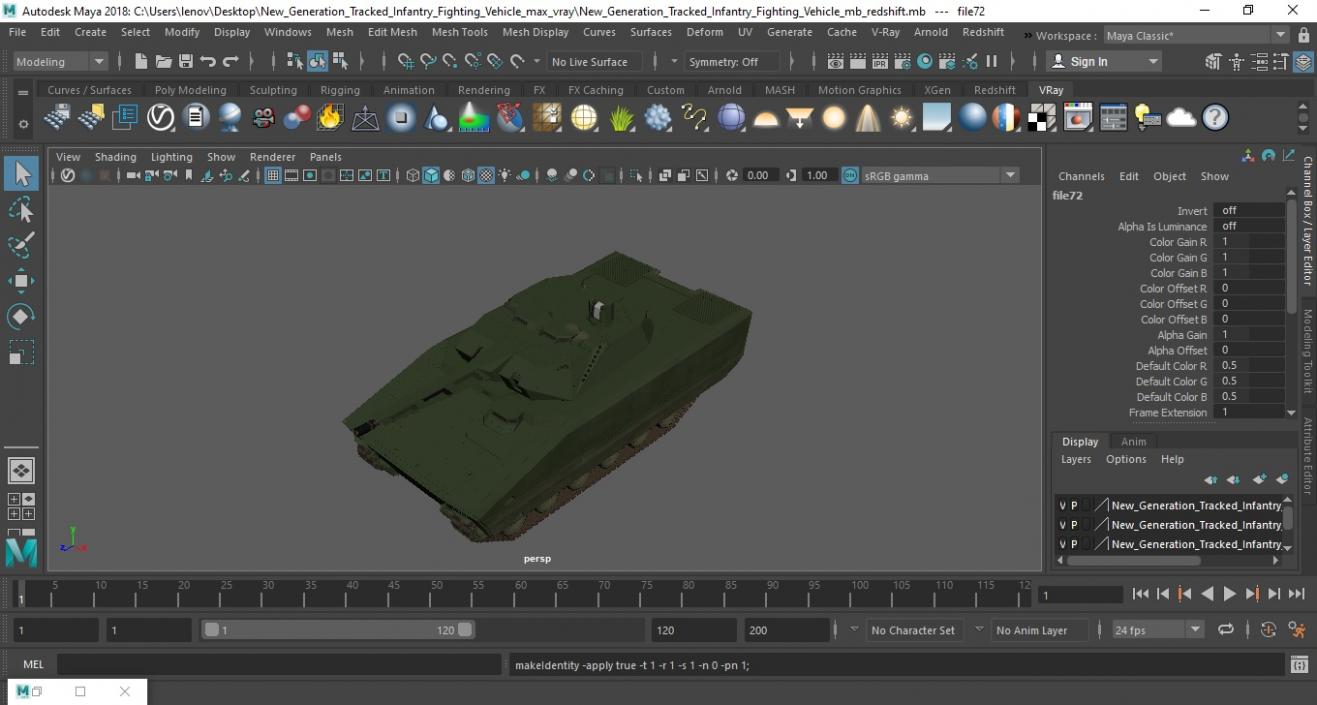 3D New Generation Tracked Infantry Fighting Vehicle model