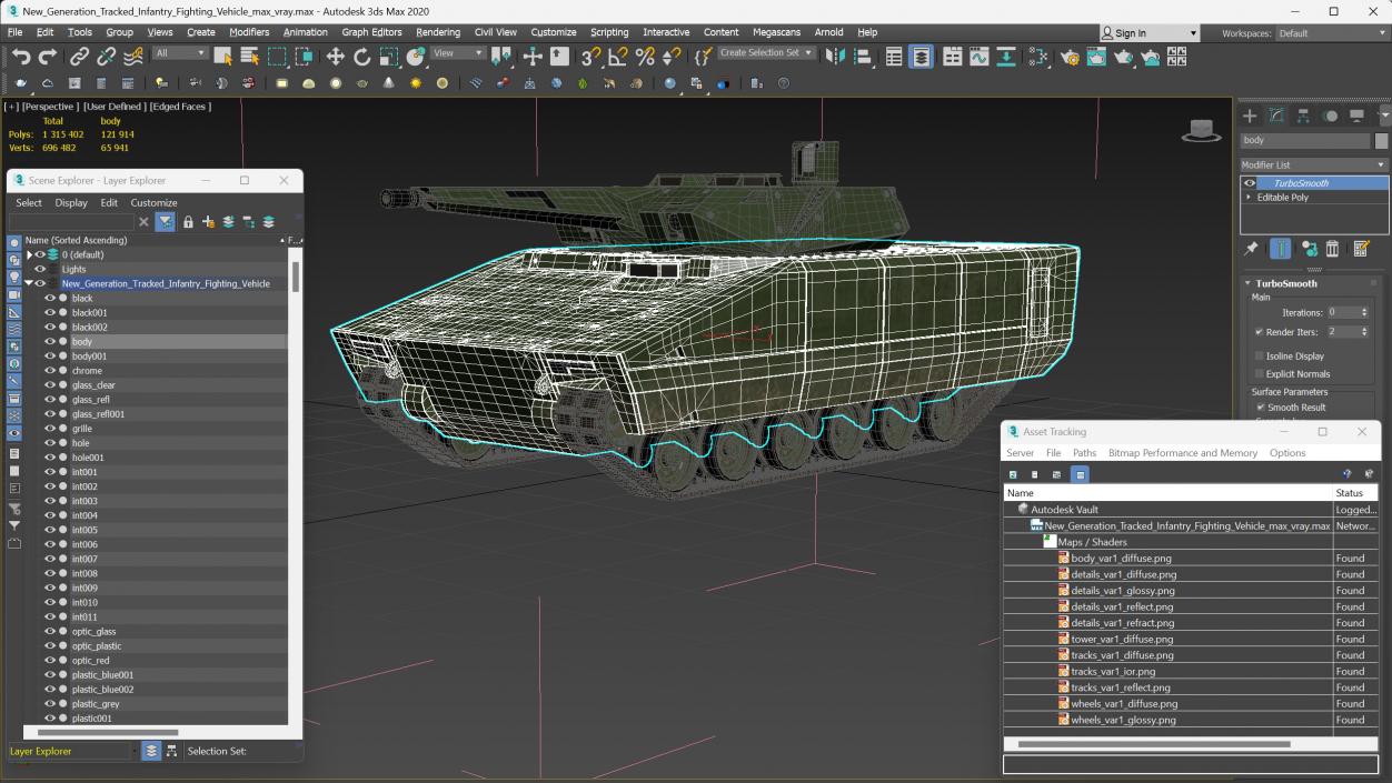 3D New Generation Tracked Infantry Fighting Vehicle model