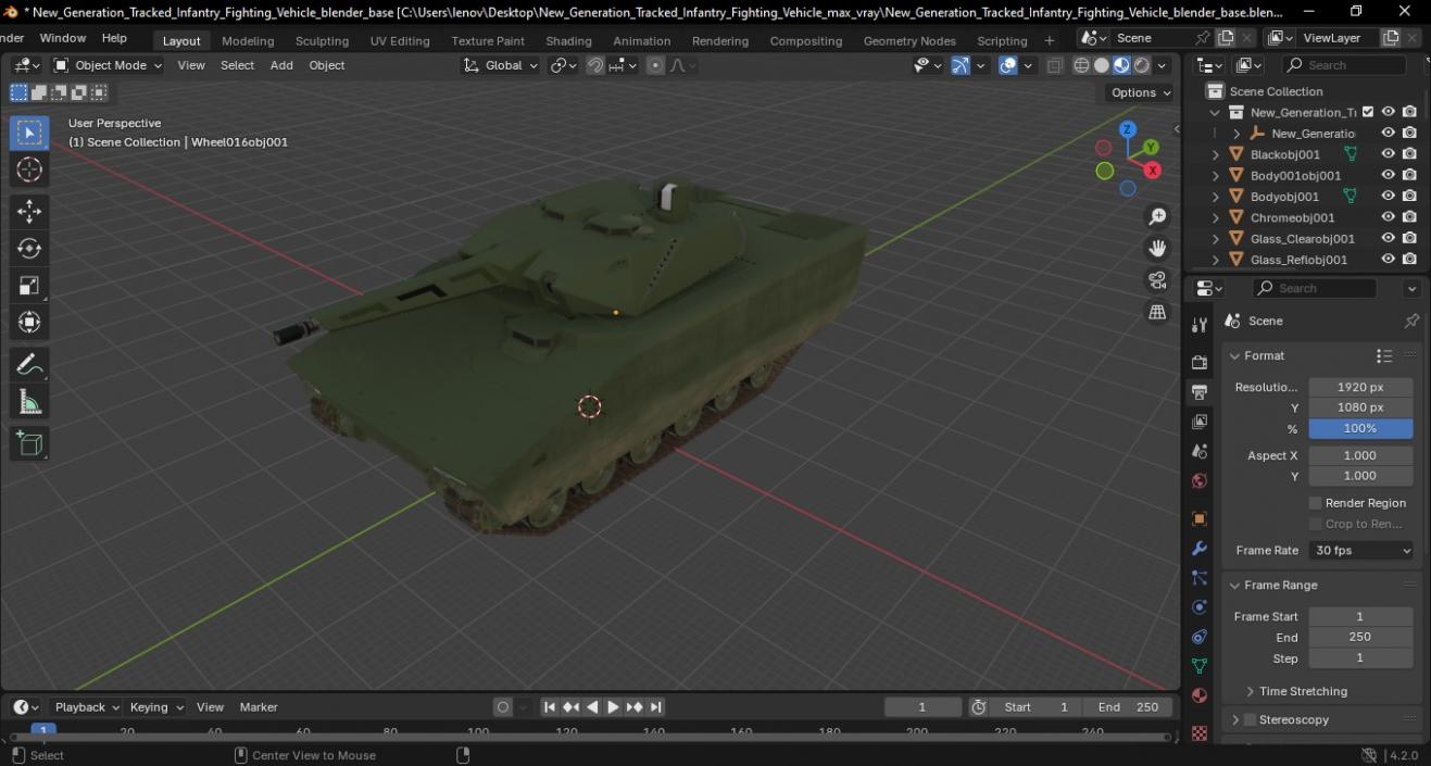 3D New Generation Tracked Infantry Fighting Vehicle model