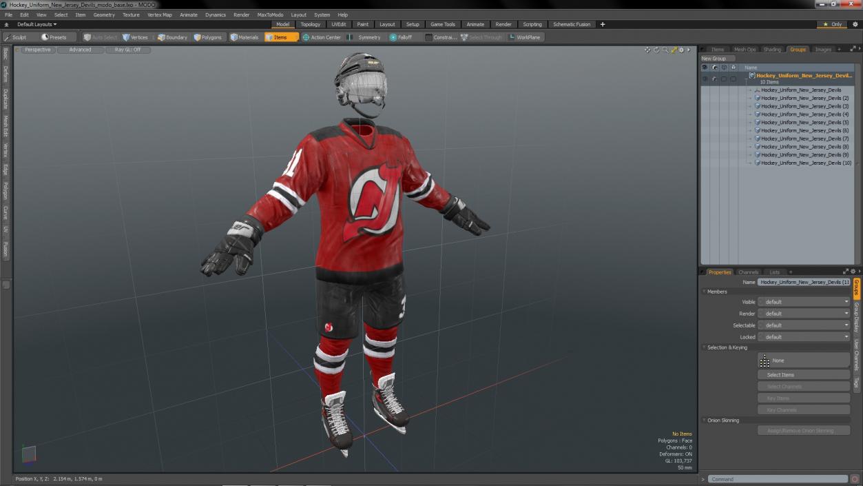 Hockey Uniform New Jersey Devils 3D