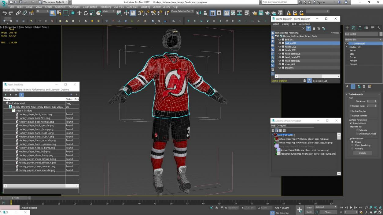 Hockey Uniform New Jersey Devils 3D