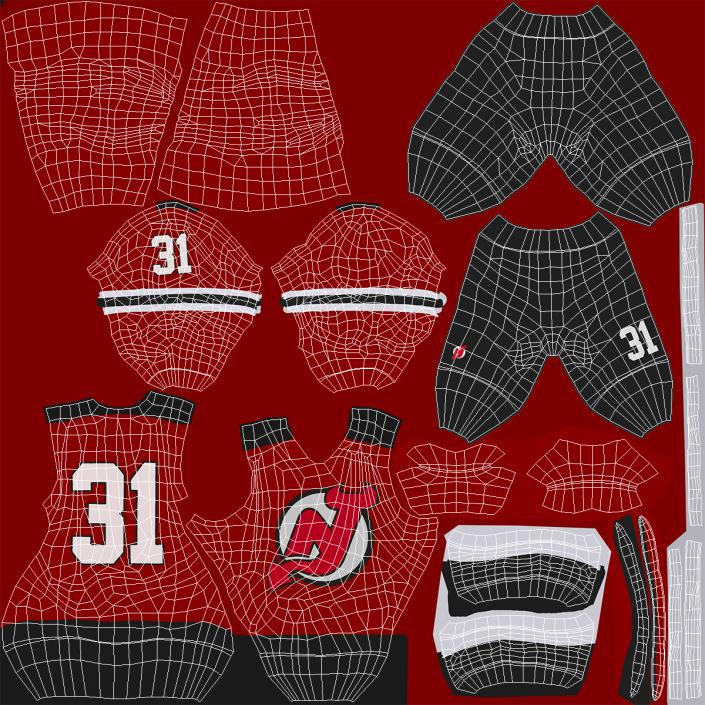 Hockey Uniform New Jersey Devils 3D