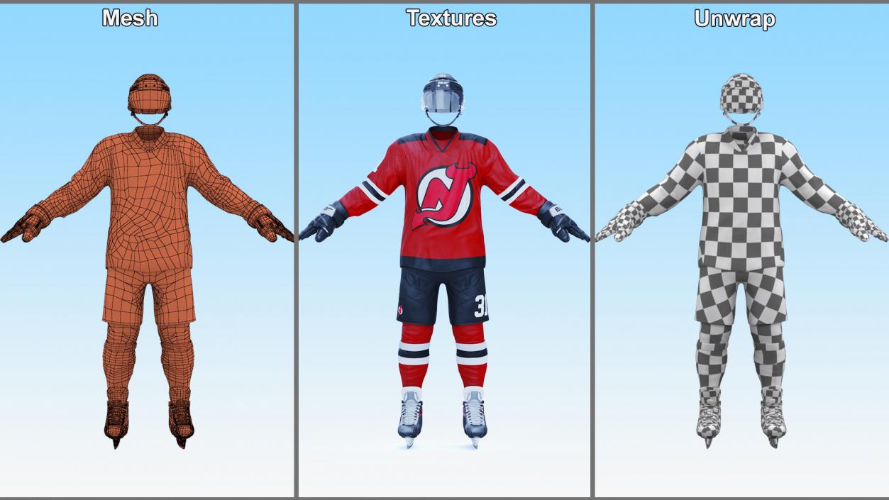 Hockey Uniform New Jersey Devils 3D