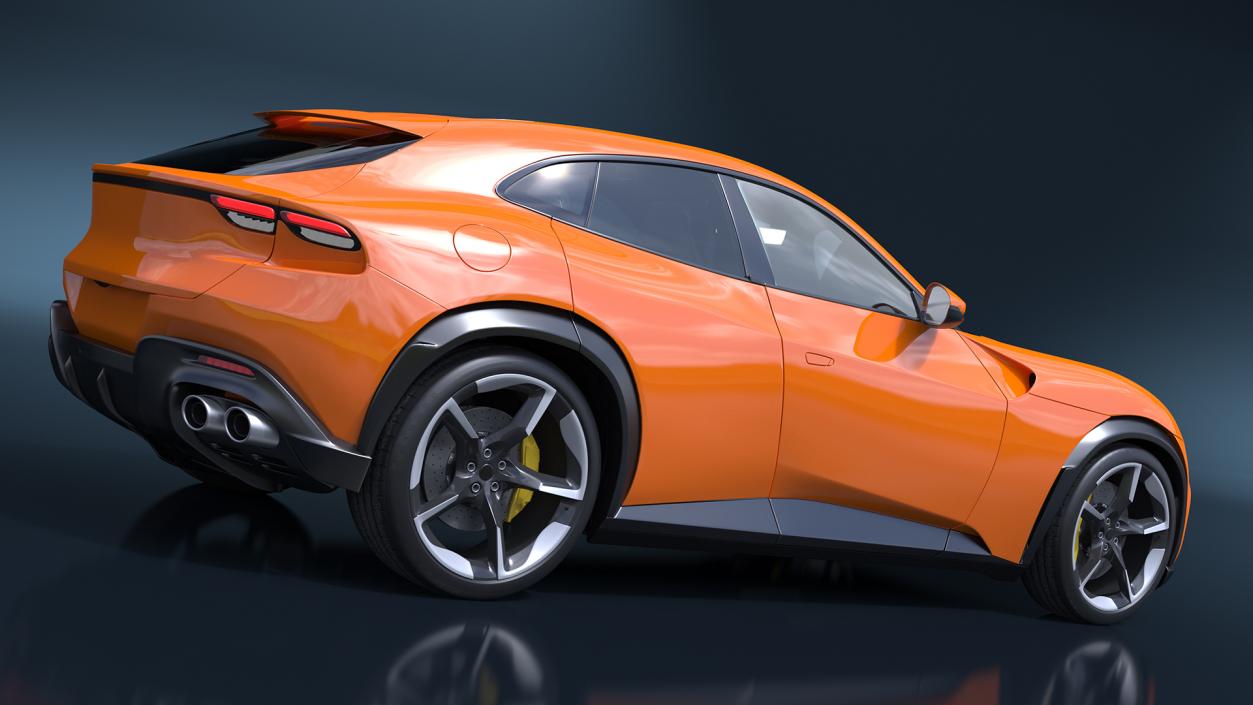 Sports Crossover Car Orange 3D