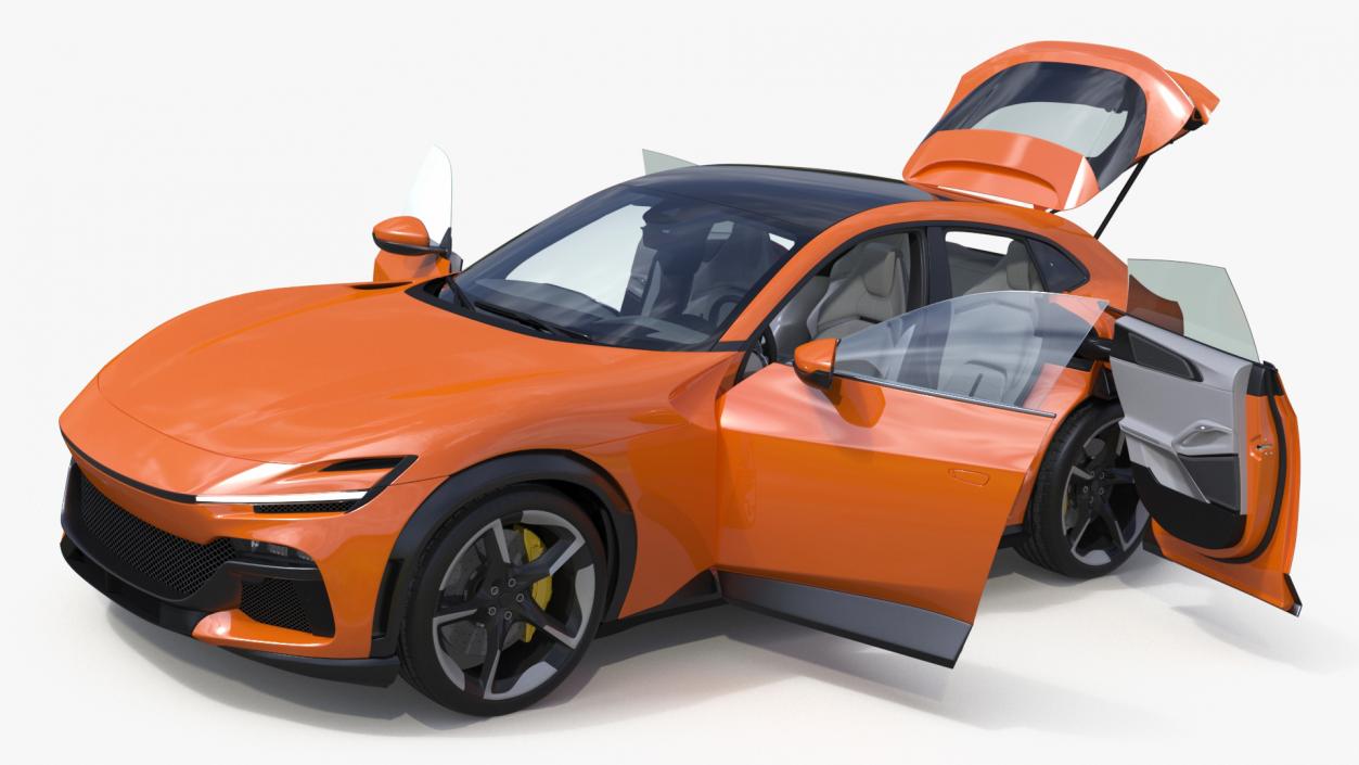 Sports Crossover Car Orange 3D