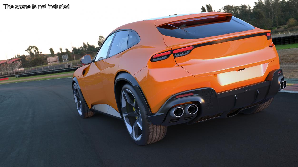 Sports Crossover Car Orange 3D