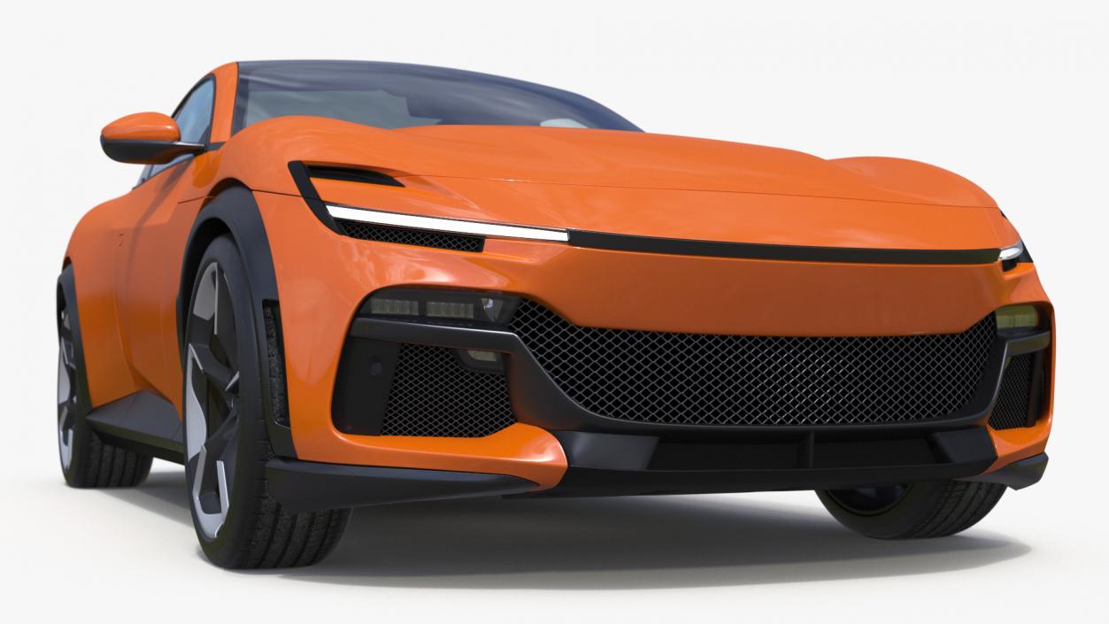 Sports Crossover Car Orange 3D