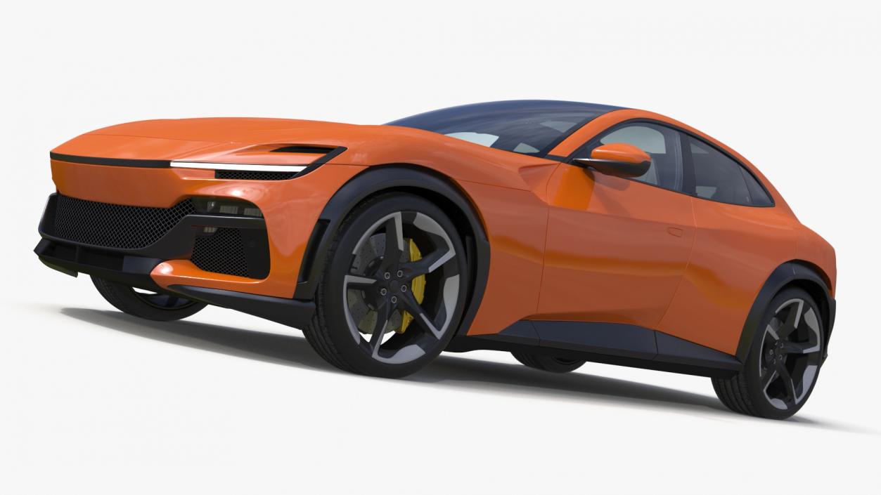 Sports Crossover Car Orange 3D