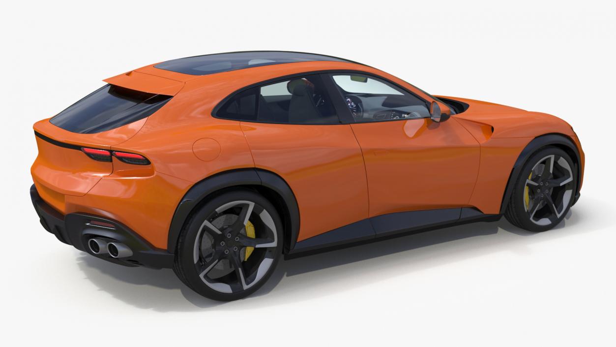 Sports Crossover Car Orange 3D