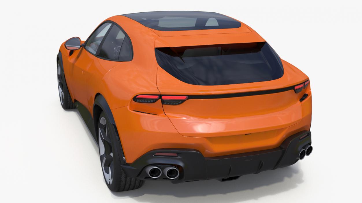 Sports Crossover Car Orange 3D