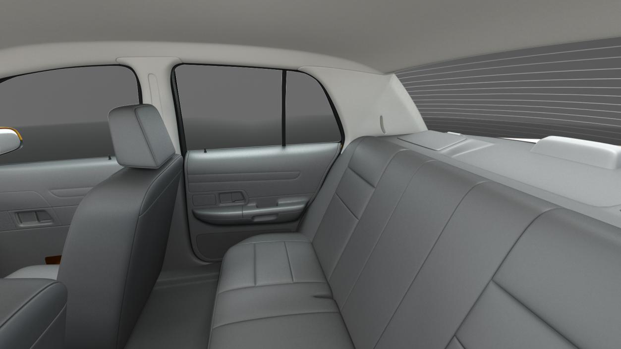 Yellow Taxi Simple Interior 3D