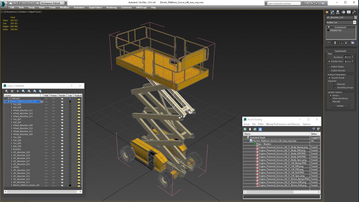 3D model Electric Platform Scissor Lift