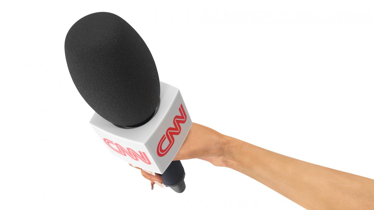 3D CNN Reporter Hand with Microphone model