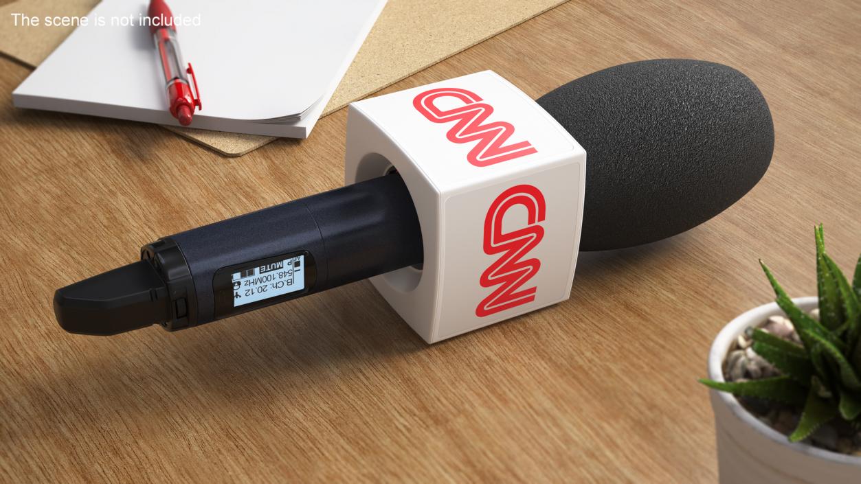 3D CNN Reporter Hand with Microphone model