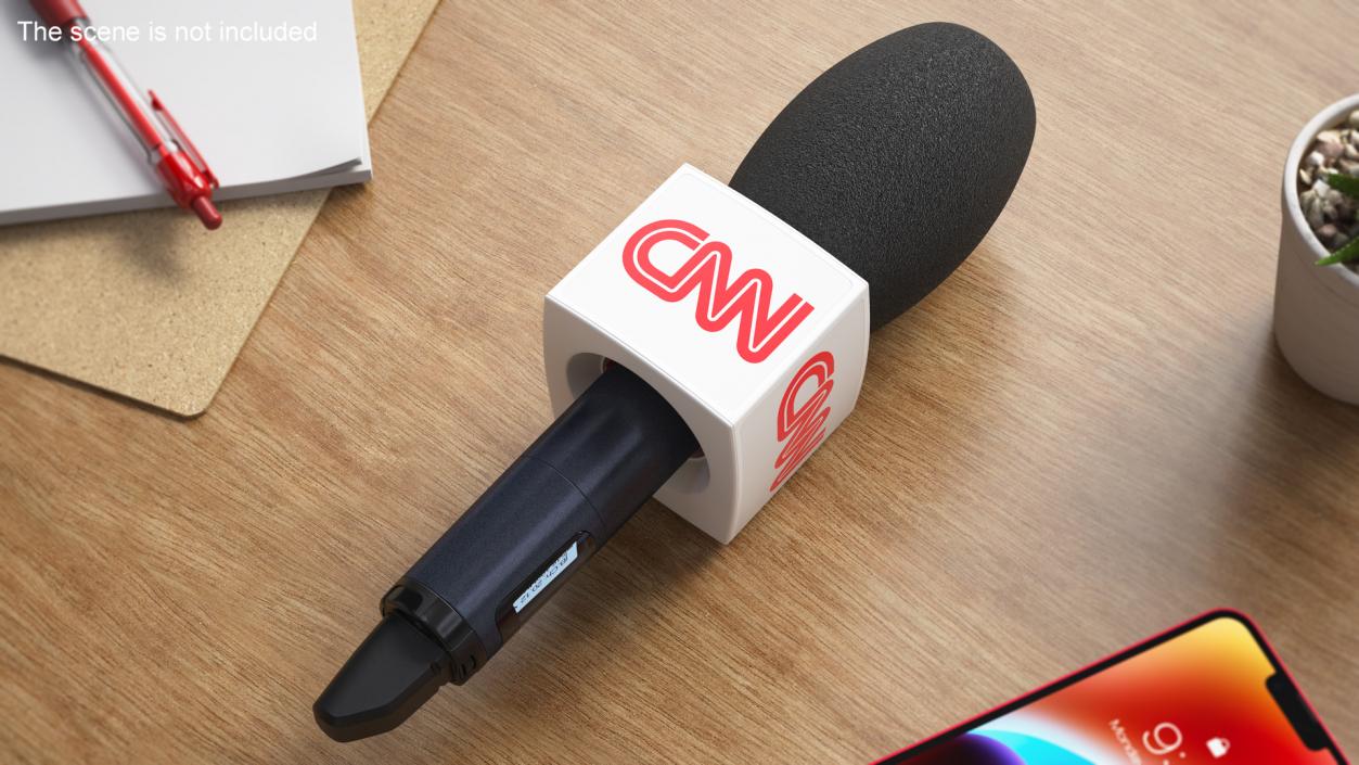 3D CNN Reporter Hand with Microphone model