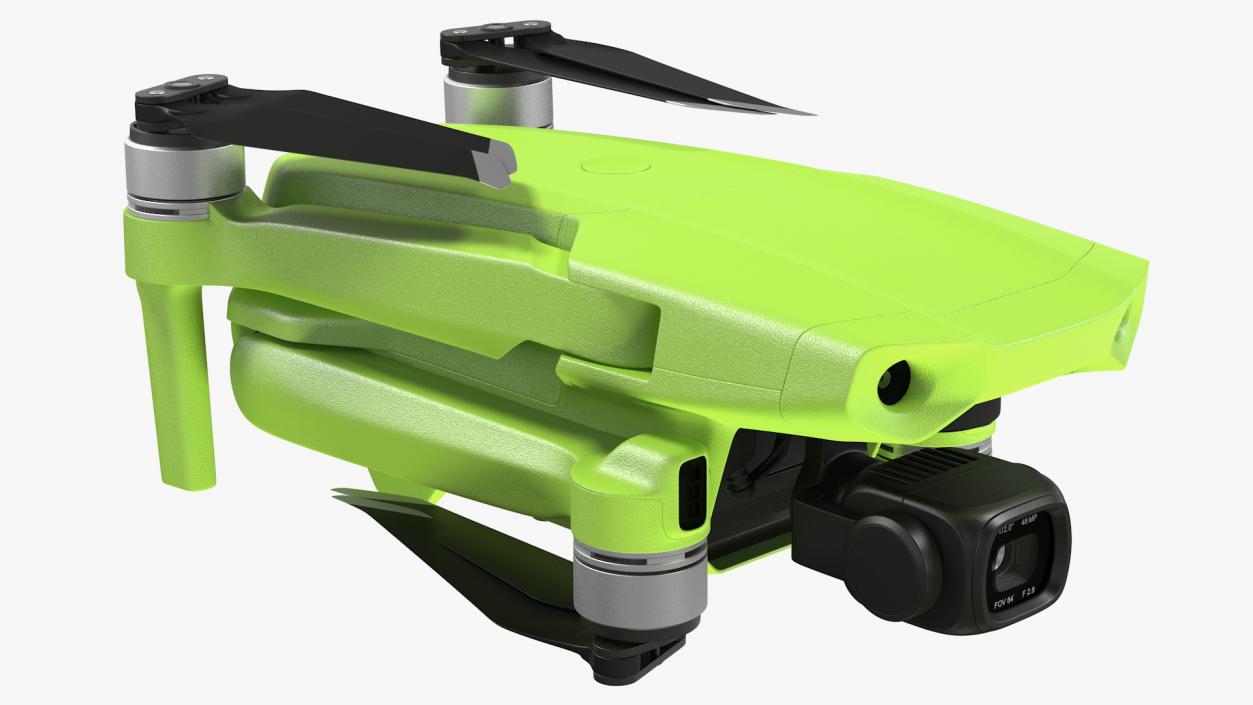 3D model Drone Quadcopter with Camera Folded