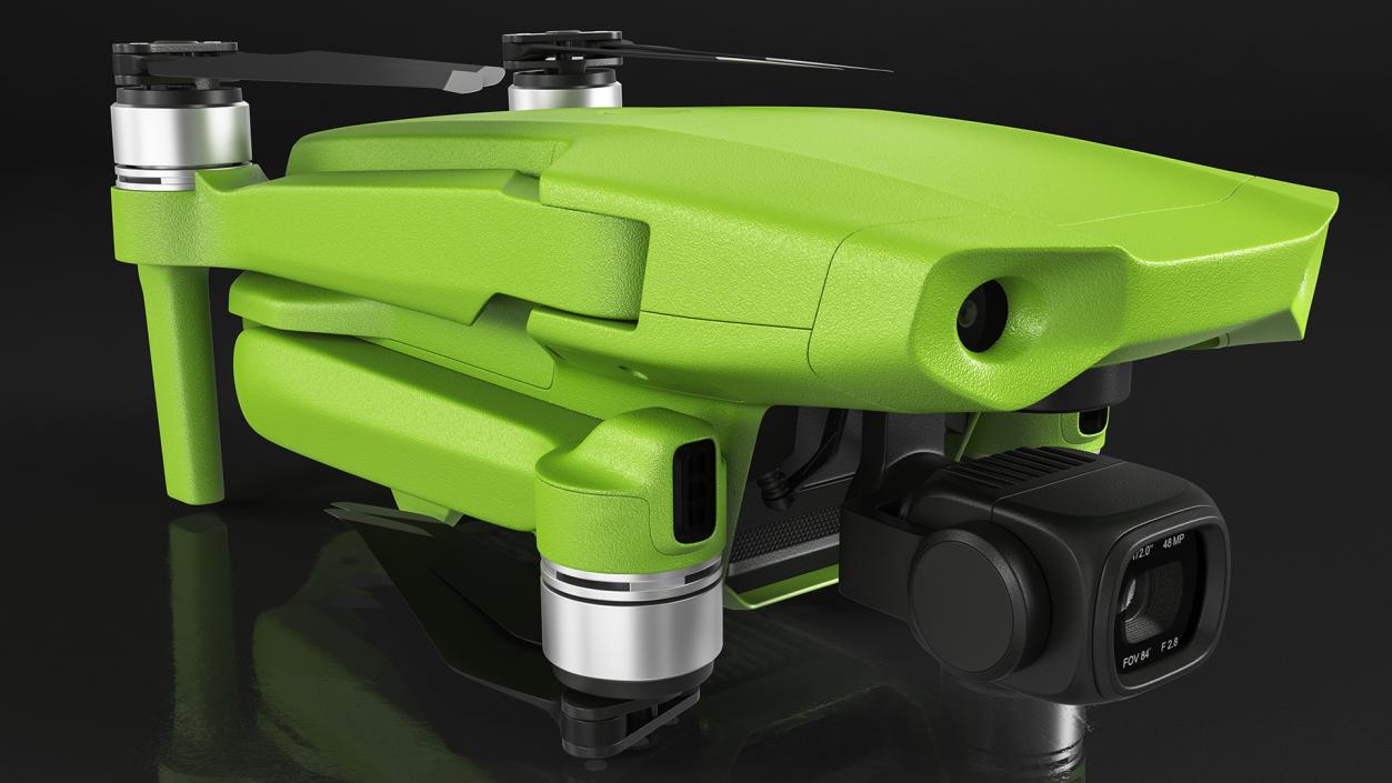 3D model Drone Quadcopter with Camera Folded